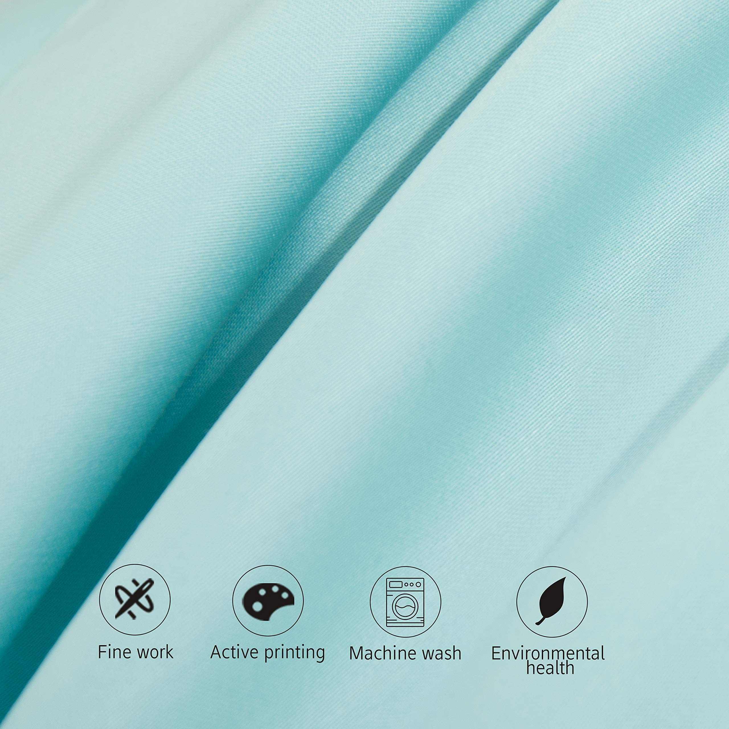 Ntbay 2 Pack 500 Thread Count 100% Egyptian Cotton Euro Pillow Shams, Super Soft And Breathable European Throw Pillow Covers, Square Pillow Cases, 26X26 Inches, Aqua